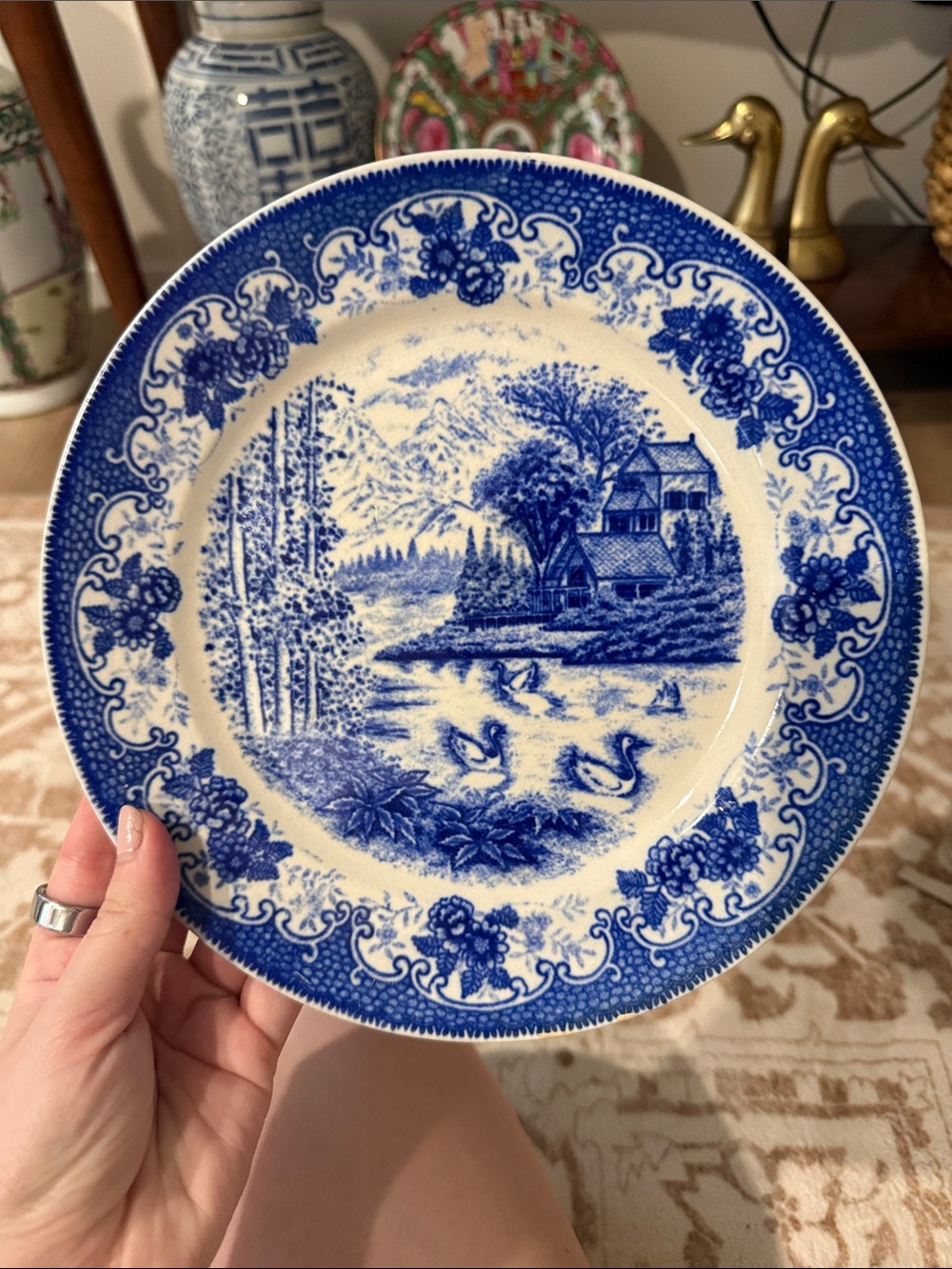 Blue and White Plate
